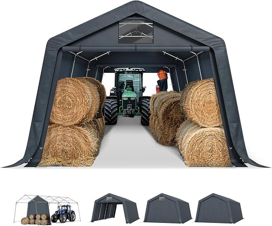PHI VILLA 13'X22'X9.6' Outdoor Portable Storage Shelter Shed Garage by PHIVILLAThepioneerofcomfortablehouseholdsupplies