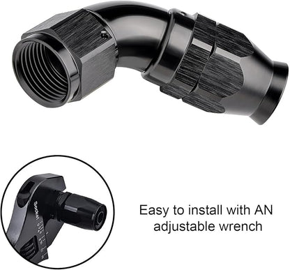 EVIL ENERGY 6AN 60 Degree PTFE One Piece Full Flow End Hose Fitting Aluminum - Image 6