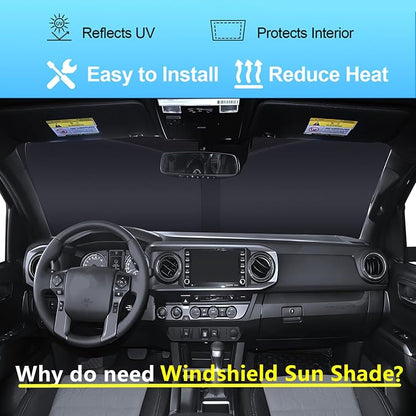 Windshield Sun Shade for GMC Yukon 2021-2025 4-Layer Front Window Shade Custom - Image 2