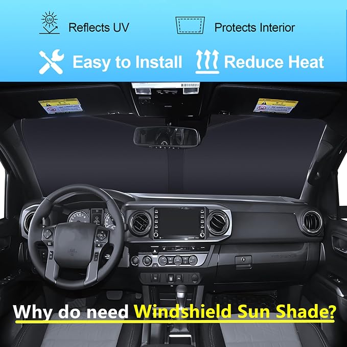 Windshield Sun Shade for hyund-ai Elantra 2021-2024 2025 Custom Fit Foldable - Image 2