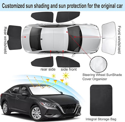 TINGLU Window Shades for Nissan Sentra 2020-2024 2025 Accessories Car Side Full - Image 3