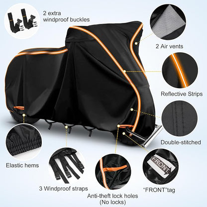 420D Motorcycle Cover for Vespa Scooters, Honda Super Cub, Yamaha Zuma 125 - Image 2
