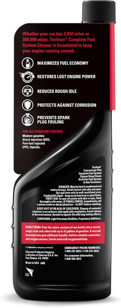 Chevron Techron Concentrate Plus Fuel System Cleaner, 12 oz - Image 2
