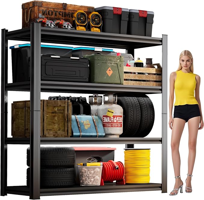 55"H Garage Shelving 2400LBS Capacity Heavy Duty Steel Storage Shelves by ErgoNova