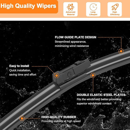 HULADAED® 26''+16''+12'' Windshield Wipers Replacement - Image 5