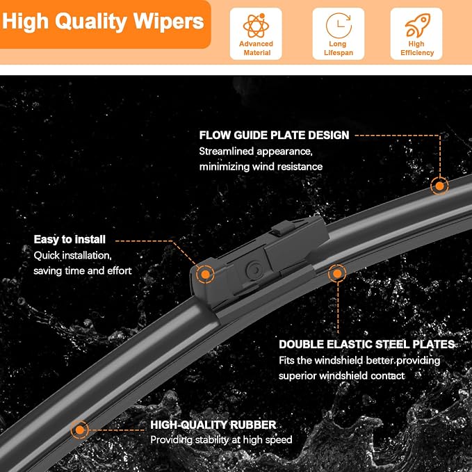 HULADAED® 26'' 14'' 10'' Windshield Wipers Replacement - Image 6