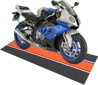 78 x 31 Inch Motorcycle Mat Garage Floor Rug Washable Parking Mats by Drydiet