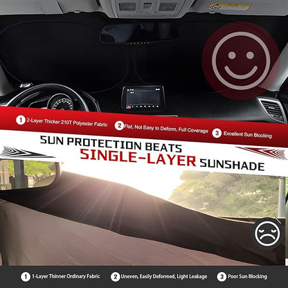Windshield Sun Shade for 2018-2025 Ford Expedition Foldable Sun Sunshade for - Image 5