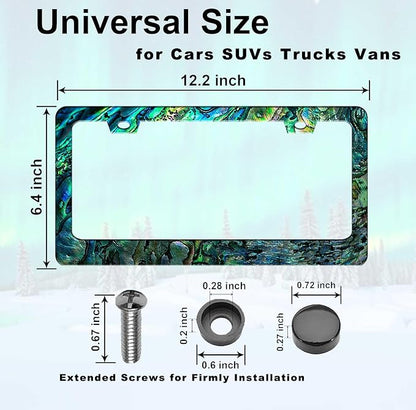 Abalone License Plate Frame-Faux Abalone Car License Plate Holder Auto - Image 5