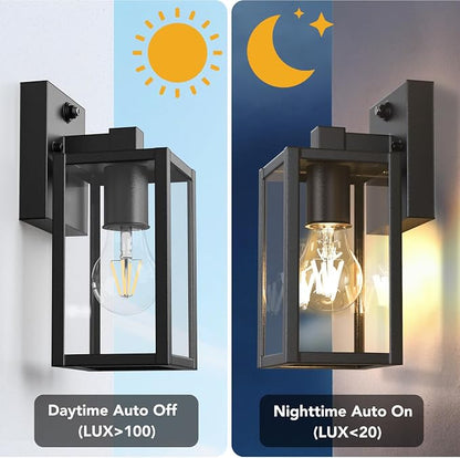 PARTPHONER Dusk to Dawn Outdoor Light Fixtures, Waterproof Exterior Wall Sconce - Image 3