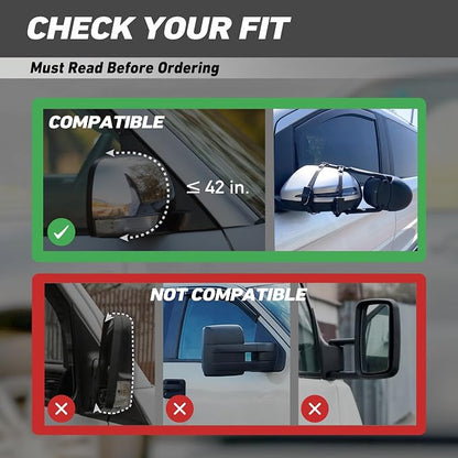 Extended Towing Mirrors, Universal Clip-On Side Mirror Extensions - Image 5