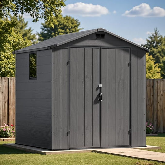 Patiowell 6 x 6 FT Plastic Outdoor Storage Shed by Patiowell