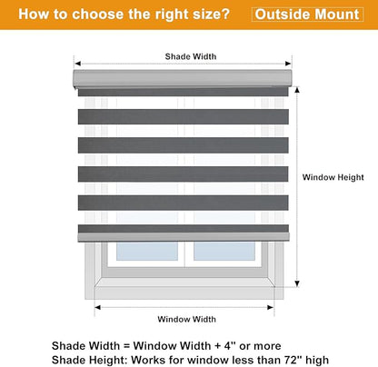 Persilux Cordless Zebra Roller Window Shades Free-Stop Roller Blinds Light - Image 8