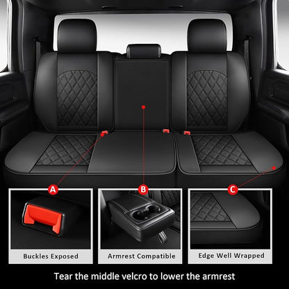 MIROZO Dodge Ram Seat Covers Full Set - Image 4
