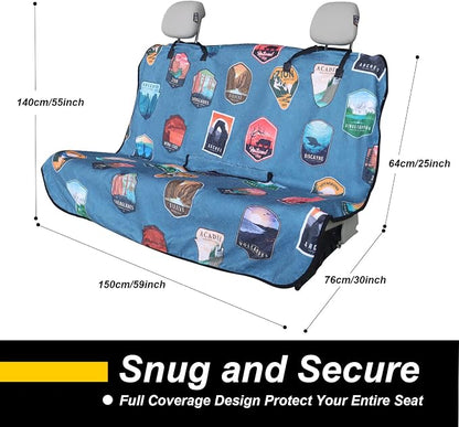 Back Seat Cover for Car Trucks Van SUV, Waterproof Rear Bench Towel Seat Covers - Image 4