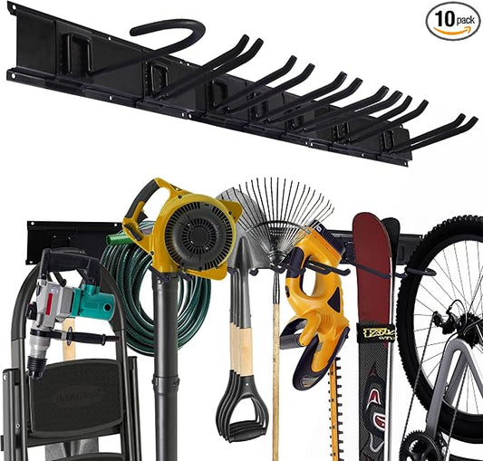 Garage Organization, 48 Inch Garden Tool Organizer Max Load 525 lb, Garage Tool by QualsValor