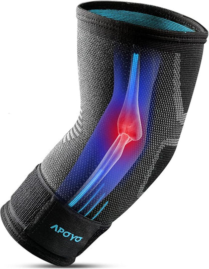APOYO Elbow Brace for Tendonitis and Tennis Elbow, Compression Sleeve for by APOYO