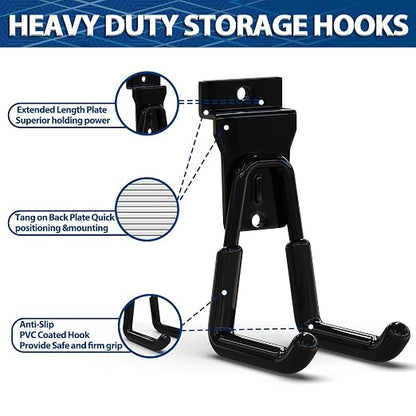 3-H Slatwall Accessories 18 Pack, Slatwall Hooks & Hangers Multi Sizes - Image 4