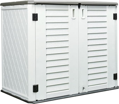 HOMSPARK Storage Shed Weather Resistance, Outdoor Storage Cabinet by HOMSPARK