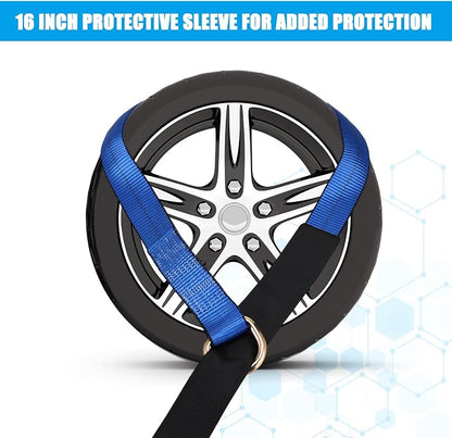 8Pack 2'' X 8ft Tow Truck Straps Lasso Wheel Lift Straps Lasso Tow Strap - Image 3