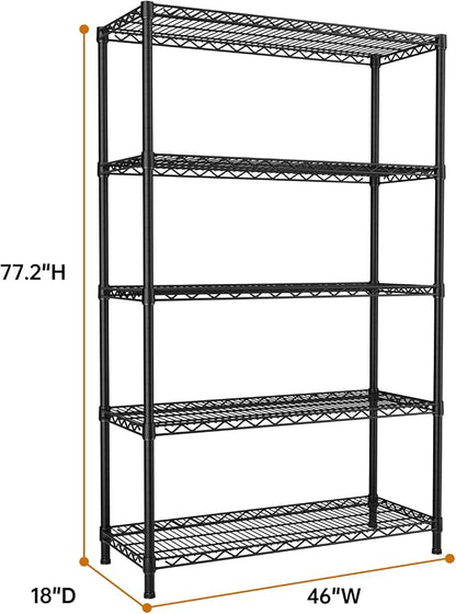 SINGAYE 5 Garage Heavy Duty Shelving Unit Kitchen Pantry Close Home Organizers - Image 3