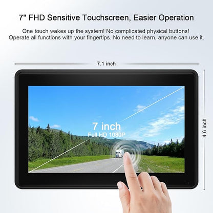 Fookoo 2 Magnetic Solar Wireless Backup Camera 7" IPS Touchscreen Monitor 1 Min - Image 3