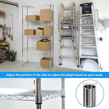 Heavy-Duty Chrome Steel Wire Shelving NSF Certified. Adjustable Storage Rack - Image 5
