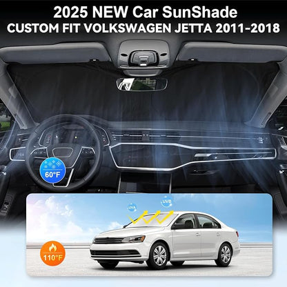 Custom Fit VW Jetta Windshield Sunshade - Image 4