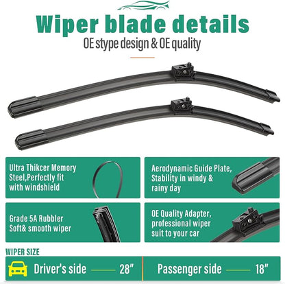 28" 18" 16" Windshield Wiper Blades Replacement - Image 3