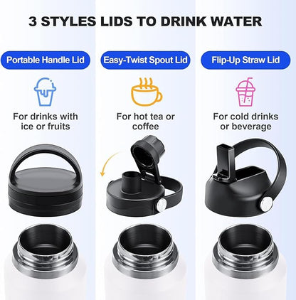 SENDESTAR 40oz Water Bottle Wide Mouth Stainless Steel Vacuum Insulated Double - Image 5
