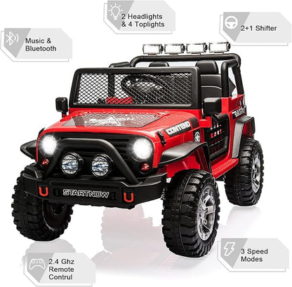 2-Seater Kids Ride on Truck Car, 12V Battery Powered Electric Vehicle - Image 5