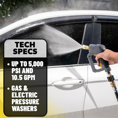 Chemical Guys EQP402 Snubby Pressure Washer Gun, Foam Cannon Attachment - Image 7