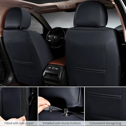 2 Packs Car Seat Covers Leather Car Seat Covers Universal Seat Covers - Image 3