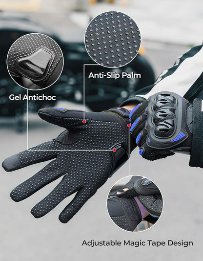 KEMIMOTO Motorcycle Gloves for Men/Women, Touchscreen Dirt Bike Gloves - Image 2