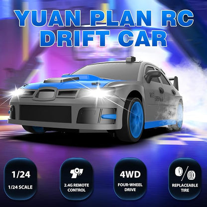 RC Drift Car, 1/24 2.4GHz 4WD Remote Control Car High Speed Drift RC Cars - Image 2