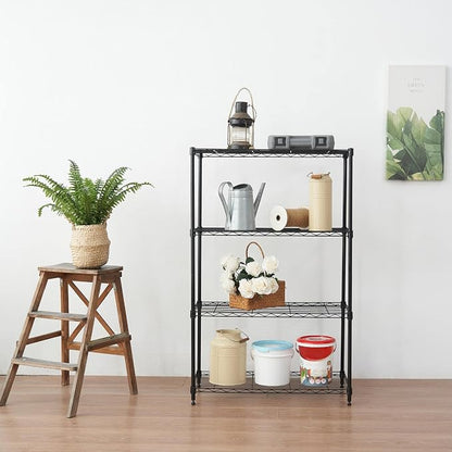 Displays By Jack 4 Tier Wire Shelving Unit Storage Rack, Metal Heavy Duty - Image 2