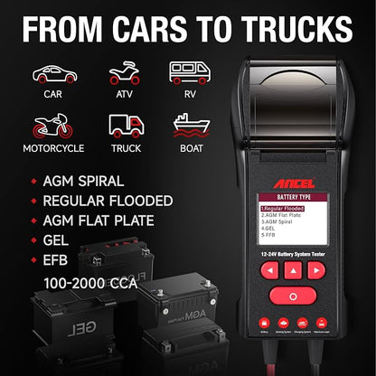 ANCEL BST600 Car Battery Tester - 12V/24V - Image 9
