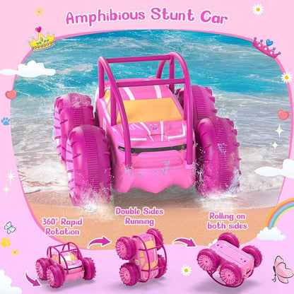 MaxTronic Amphibious Remote Control Car, Rechargeable RC Cars Toy 360° Flips - Image 5