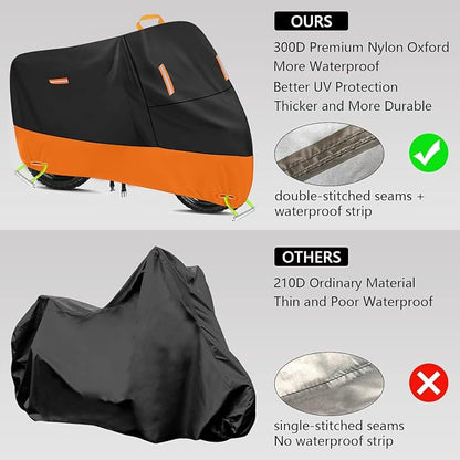 Heavy Duty Motorcycle Cover 300D Oxford Heavy Duty Oxford Dirt Bike Cover 450cc - Image 4