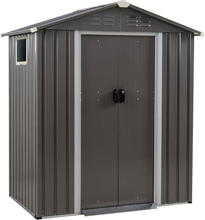 Vongrasig 5 x 3 x 6 FT Outdoor Storage Shed, Metal Tool Shed Clearance Garden - Image 8