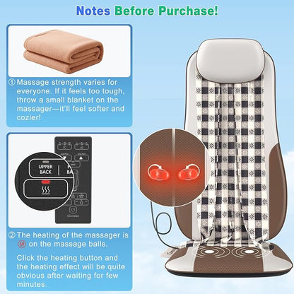 Shiatsu Back Massager with Heat, Massage Chair Pad Seat Cushion - Image 8