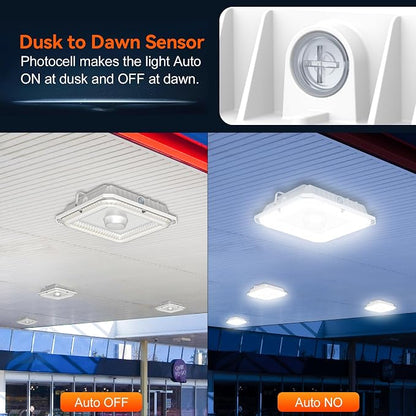 BBESTLED LED Canopy Light with Photocell, 60W 80W 100W Adjustable, ETL&DLC - Image 6