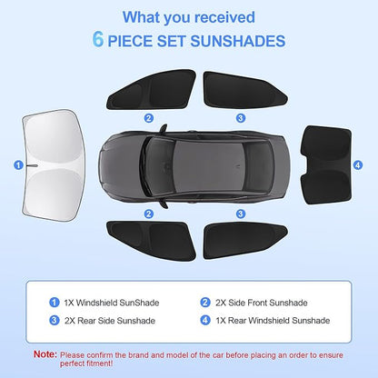 6pcs Car Window Shades for Nissan Altima 2019-2025 Accessories, Windshield Side - Image 6