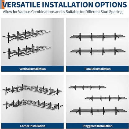 Garage Storage Shelving Wall Mounted, 2 Pack 2x6Ft, Loads 1600 Lbs Heavy Duty - Image 6