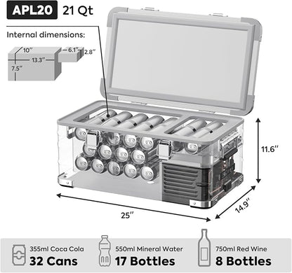 ICECO APL20 12 Volt Car Refrigerator, 21 Qts Light Duty Aluminum 12V Portable - Image 2