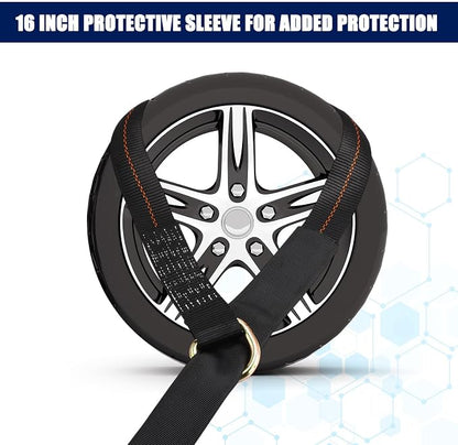 8Pack 2'' X 8ft Tow Truck Straps Lasso Wheel Lift Straps Lasso Tow Strap - Image 3