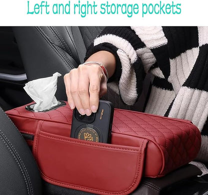 Car Armrest Cover Leather Car Console Covers Box Pad - Image 4