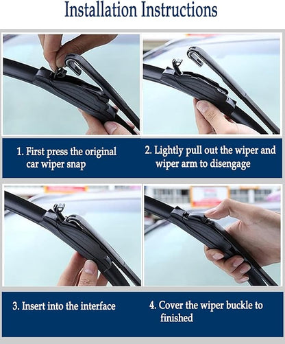 3Pcs Windshield Wipers for Mazda 3 2010 2011 2012 3013, All Seasons Original - Image 6