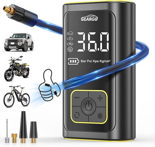 GEARGO Portable Tire Inflator Air Compressor 150PSI Cordless Air Pump by GEARGO