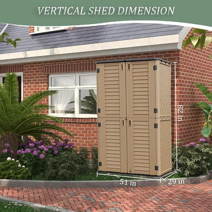 HOMSPARK Storage Shed Weather Resistance, Horizontal Storage Shed - Image 2